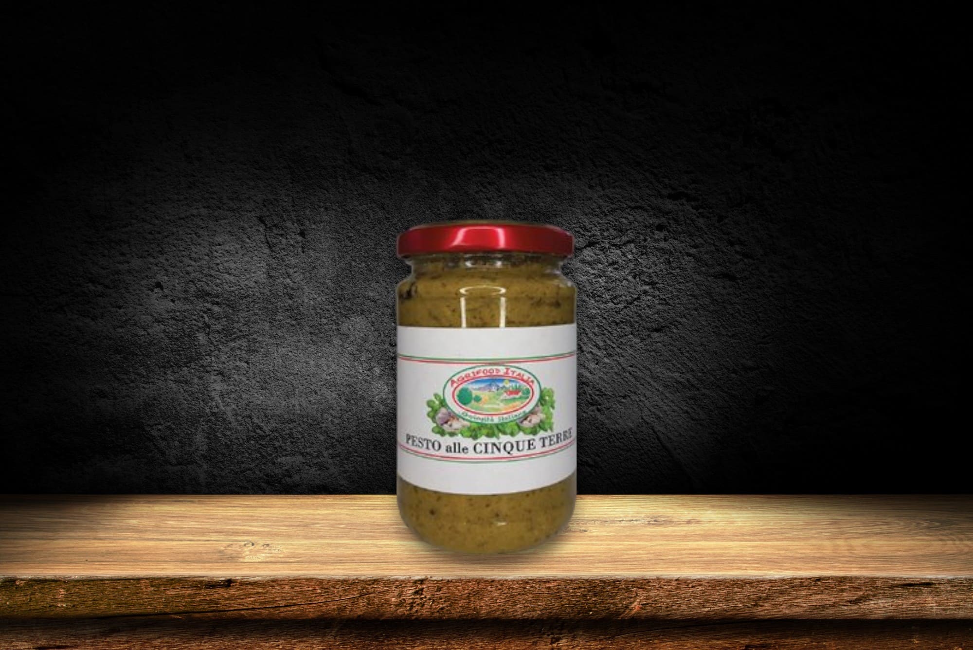 Barattolo di pesto alle Cinque Terre