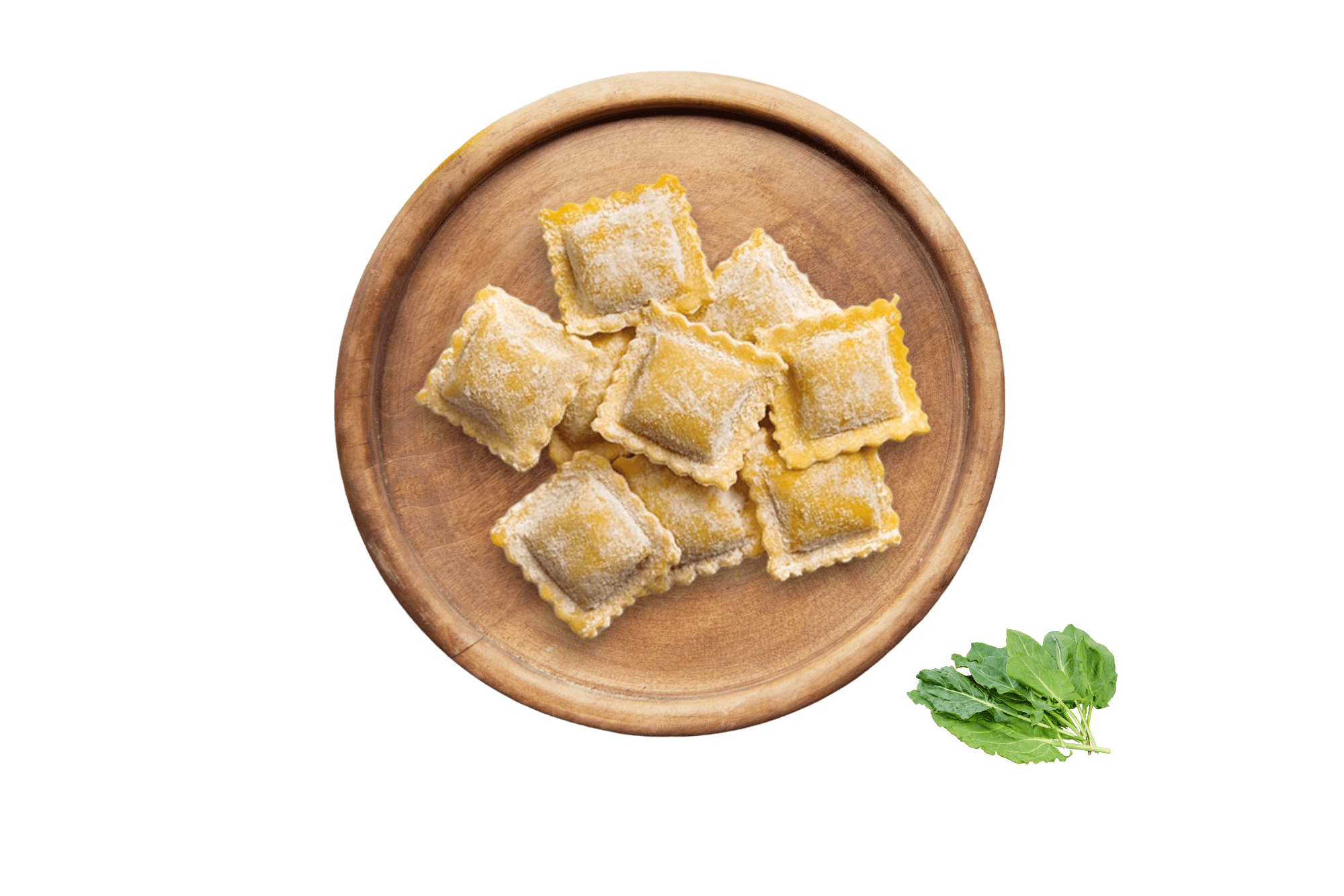 Ravioli freschi ripieni di borragine